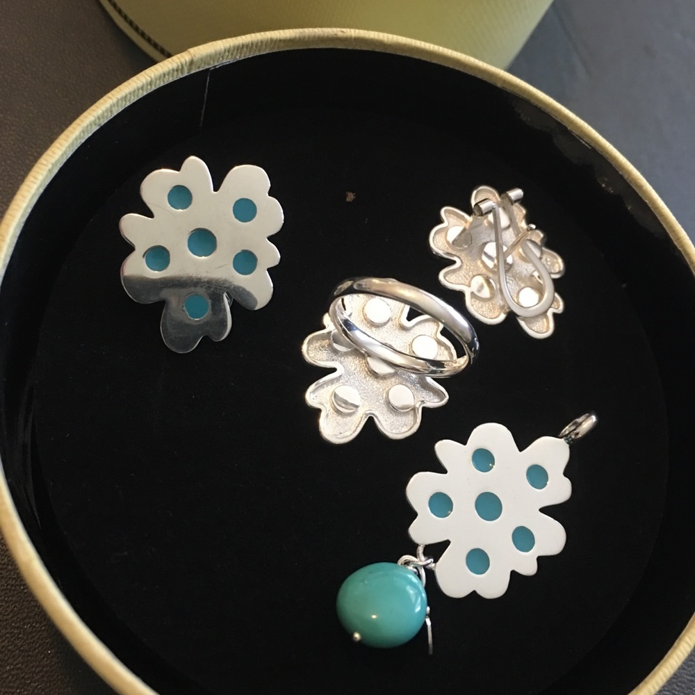 TOUS Eugenia silver turquoise set vintage. Excellent condition - Picture 5 of 5